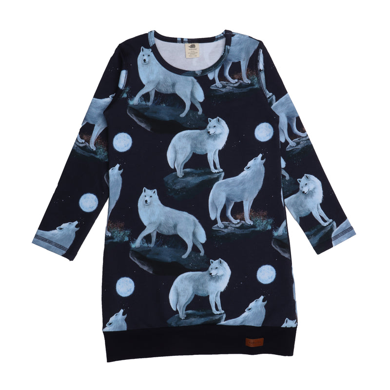Walkiddy Singing Wolves Long Sleeve Sport Dress