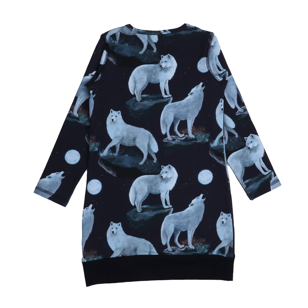 Walkiddy Singing Wolves Long Sleeve Sport Dress