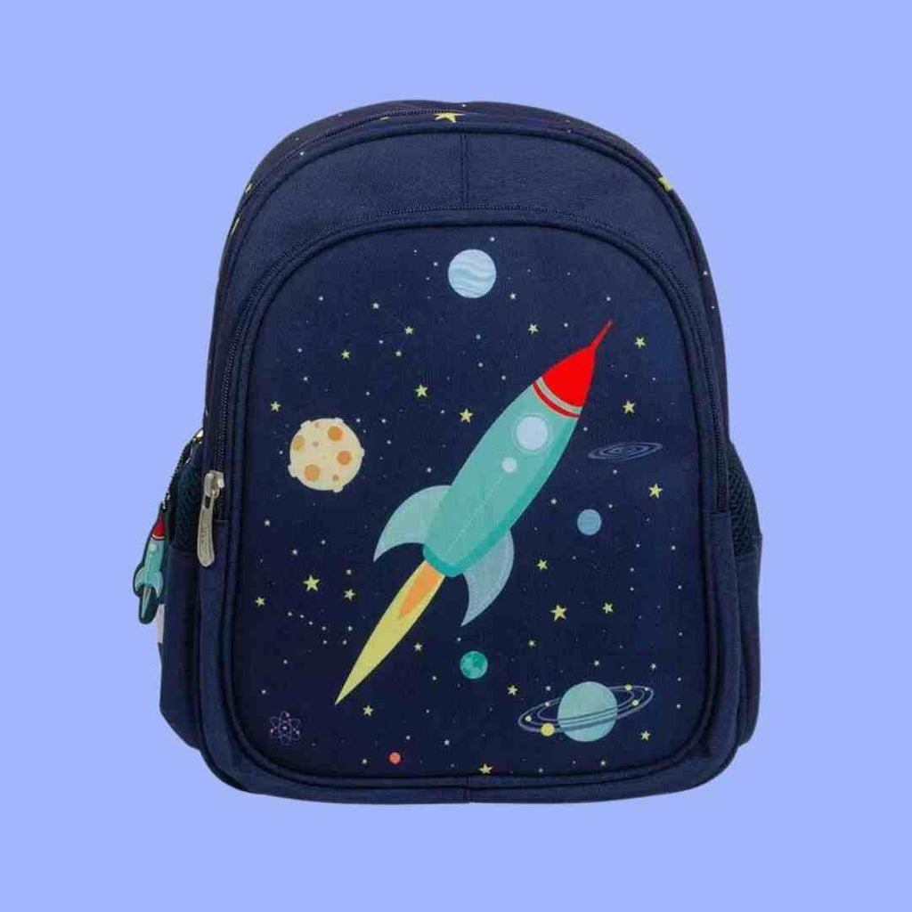 A Little Lovely Company - Backpack with insulated pocket: Space Rocket - ScandiBugs