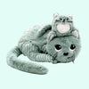 Les Ptipotos - Charlie The Cat Mum & Baby: Mint