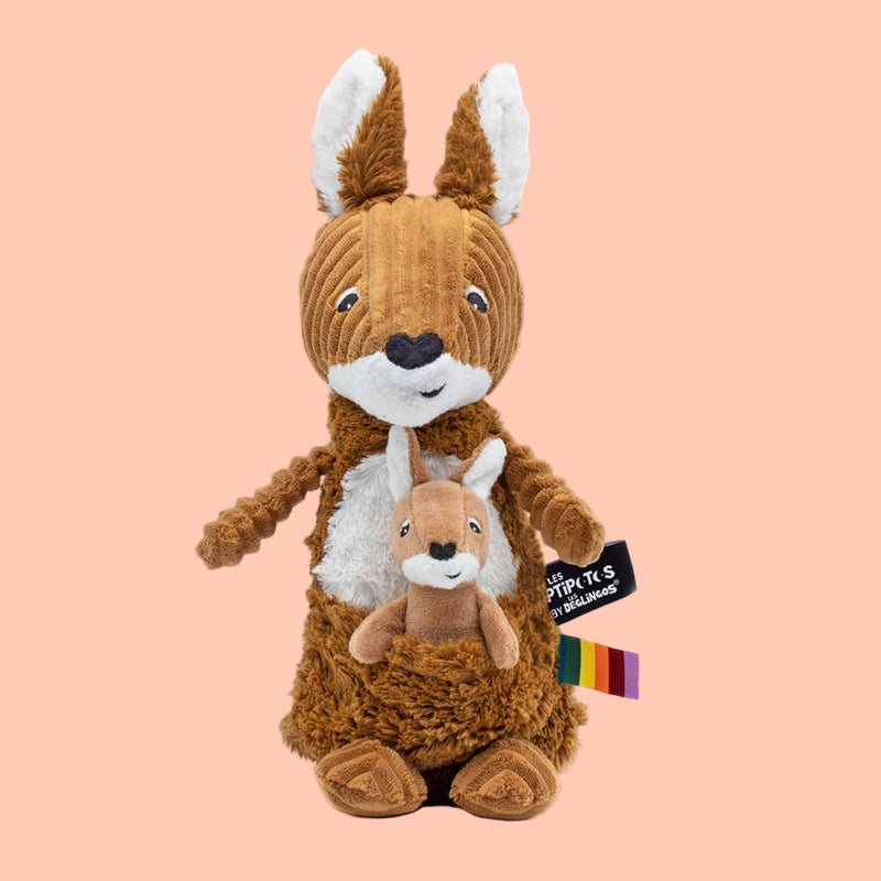 Les Ptipotos - Kangaroo Mum & Baby: Brown Sugar
