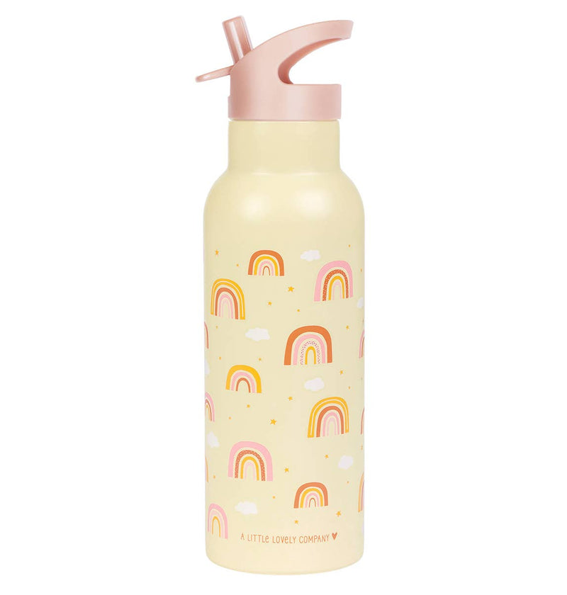 A Little Lovely Company XL Stainless Steel Drink / Water Bottle: Rainbows