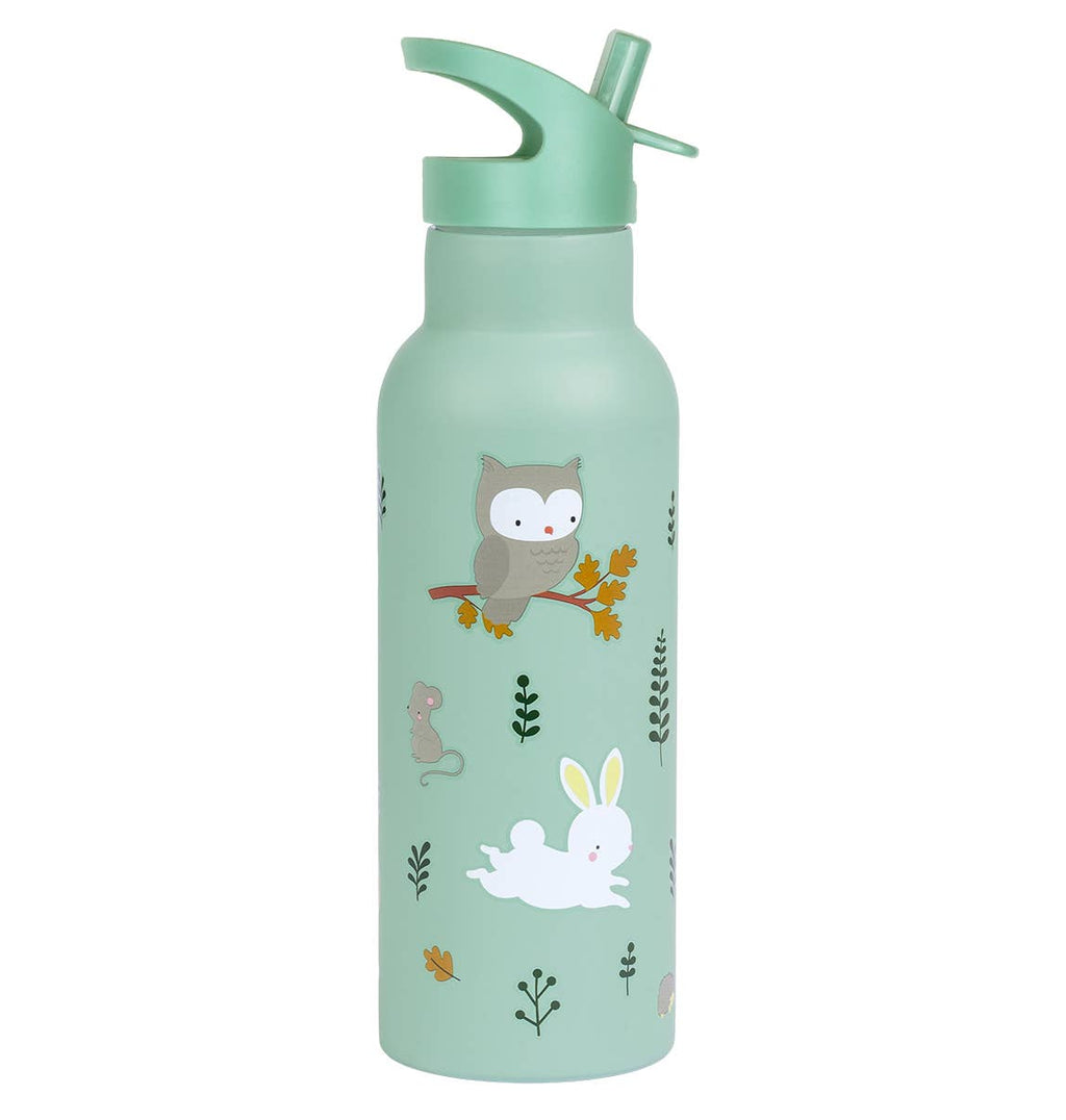 A Little Lovely Company - XL Stainless Steel Drink / Water bottle: Forest friends