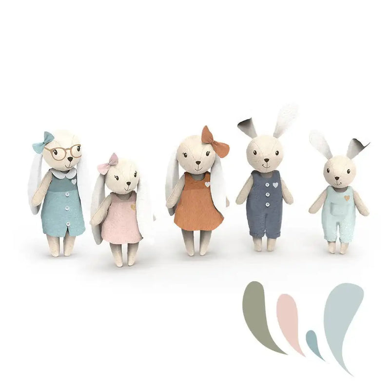 Speedy Monkey Rabbit Family of 4 Characters