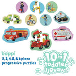 Boppi 10 in 1 Toddler Jigsaw Puzzle - Vehicles - ScandiBugs