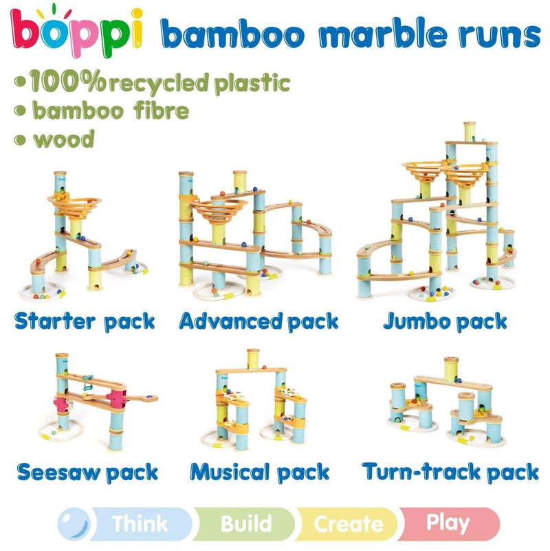 Boppi Wooden Bamboo Marble Run - Jumbo Pack - ScandiBugs