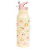 A Little Lovely Company XL Stainless Steel Drink / Water Bottle: Rainbows