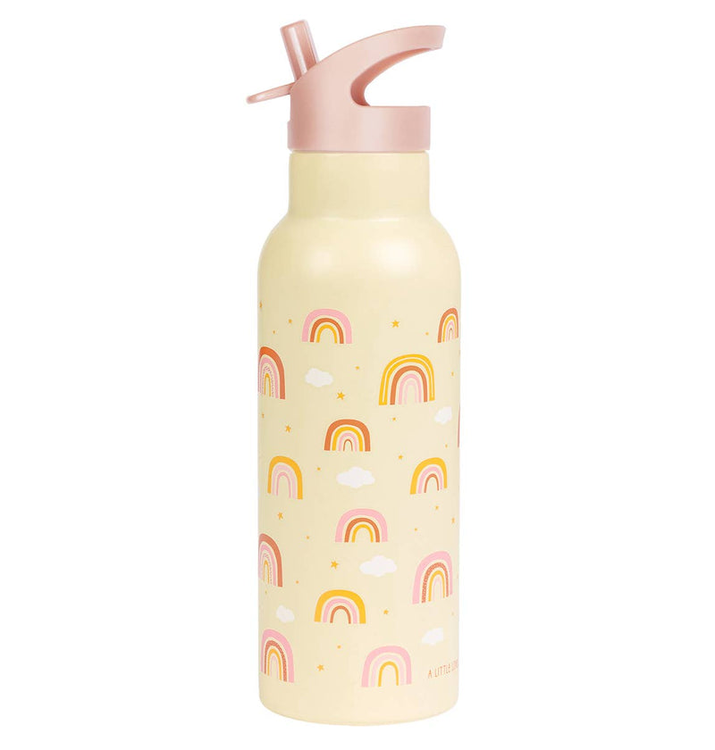 A Little Lovely Company XL Stainless Steel Drink / Water Bottle: Rainbows