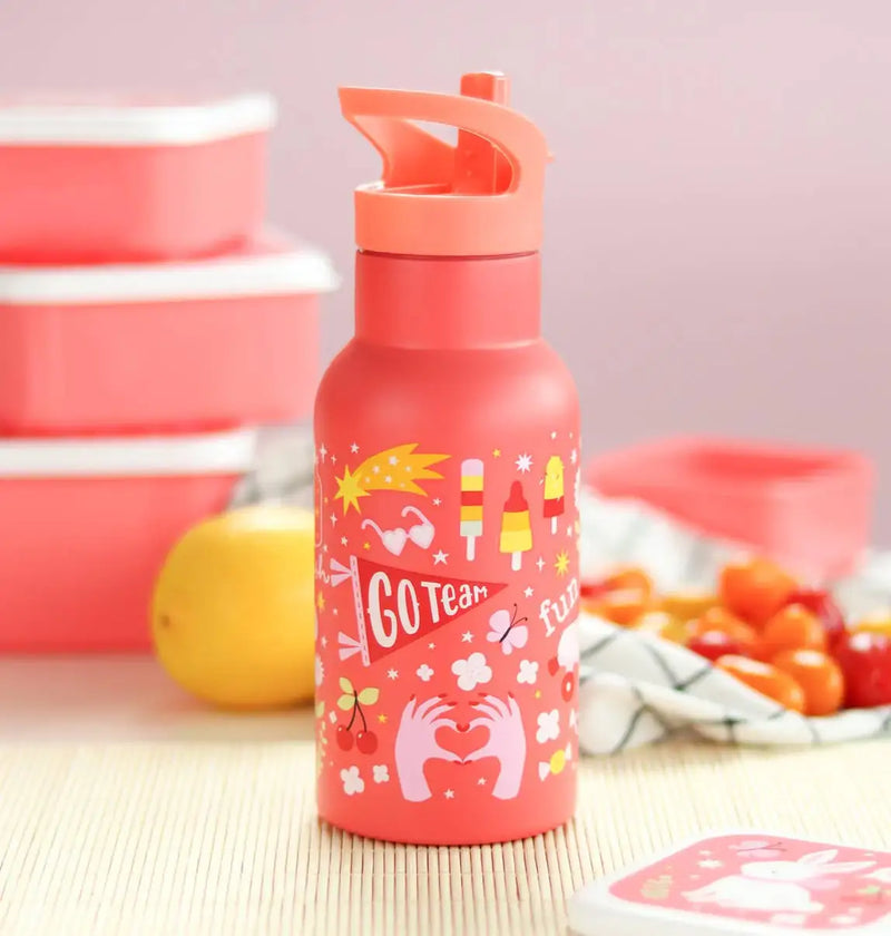 A Little Lovely Company Kids Stainless Steel Drink/Water Bottle: Fun