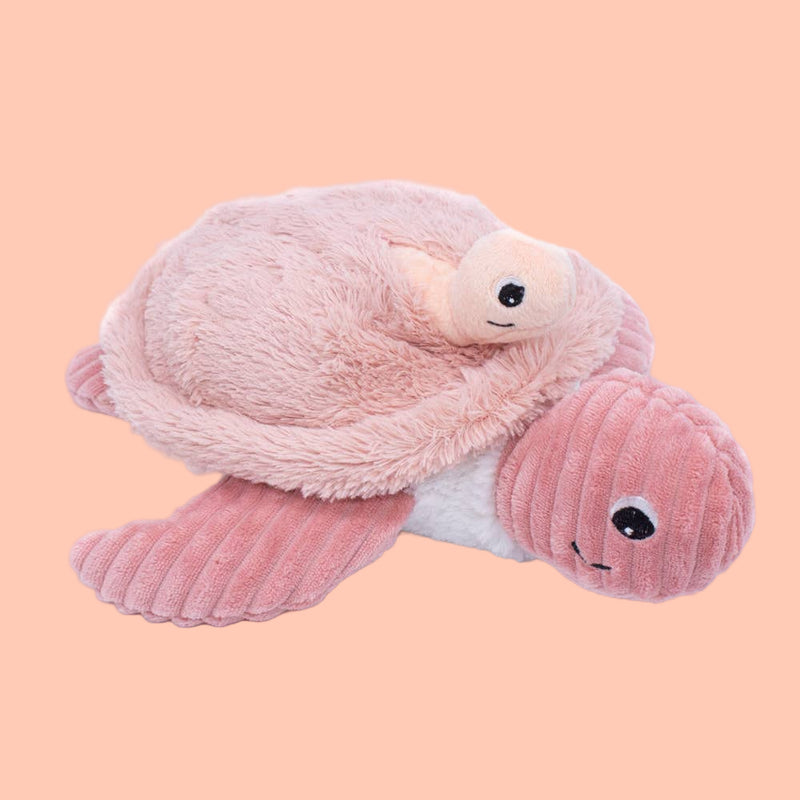 Les Ptipotos - Tilly The Turtle Mum & Baby: Pink