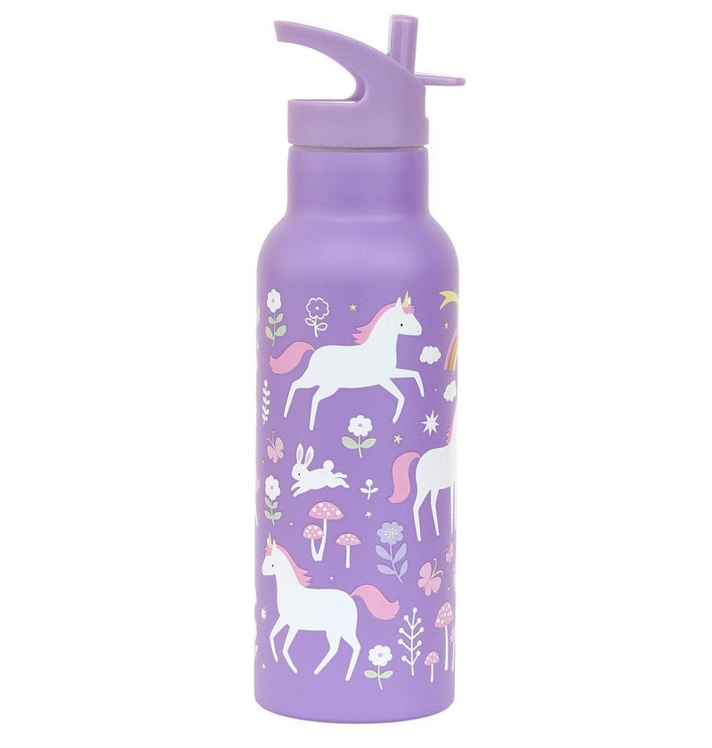 A Little Lovely Company - XL Stainless Steel Drink / Water Bottle: Unicorn Dreams