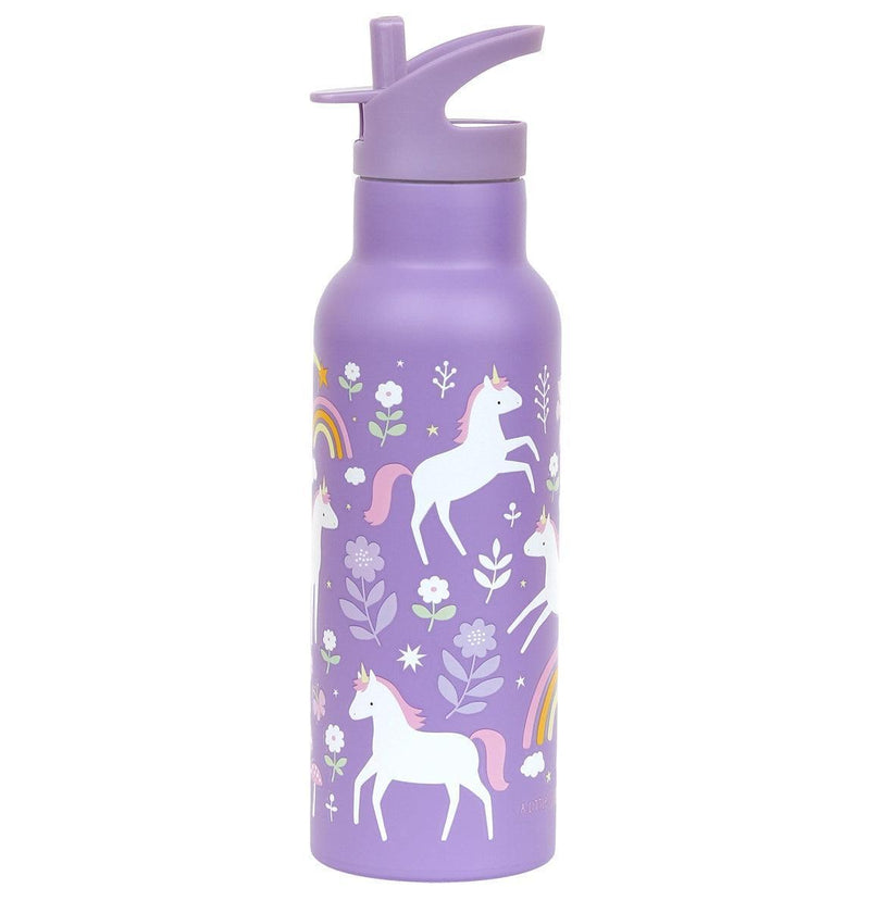 A Little Lovely Company - XL Stainless Steel Drink / Water Bottle: Unicorn Dreams