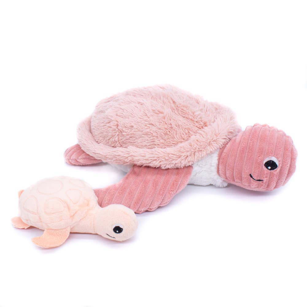 Les Ptipotos - Tilly The Turtle Mum & Baby: Pink