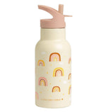 A Little Lovely Company - Kids Stainless Steel Drink / Water Bottle: Rainbows