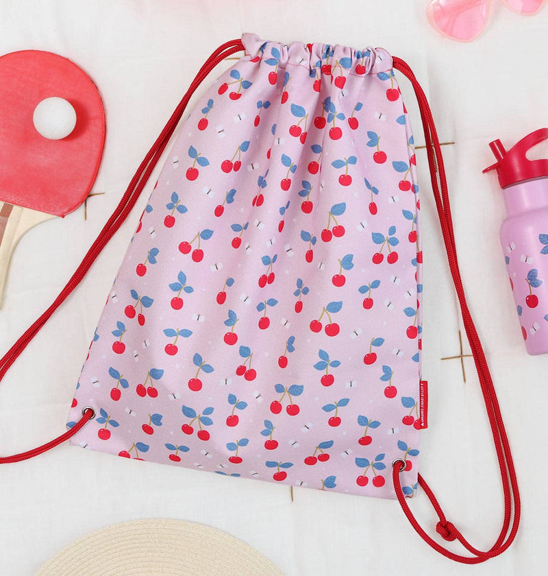 A Little Lovely Company - Gym / Drawstring Bag: Cherries