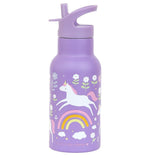 A Little Lovely Company - Kids Stainless Steel Drink / Water Bottle: Unicorn dreams