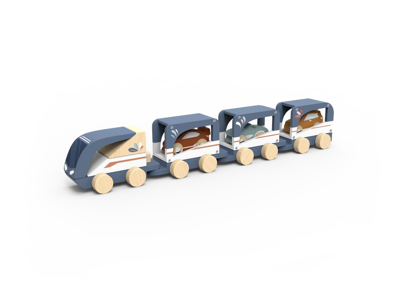 Speedy Monkey Train Vehicle Carrier with 3 Cars