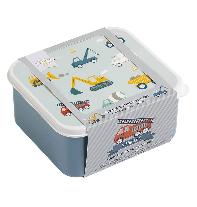 A Little Lovely Company - Lunch & Snack Box Set: Vehicles