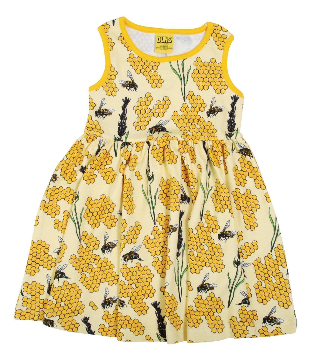 DUNS Bee - Yellow - Sleeveless Gather Twirly Dress : ScandiBugs