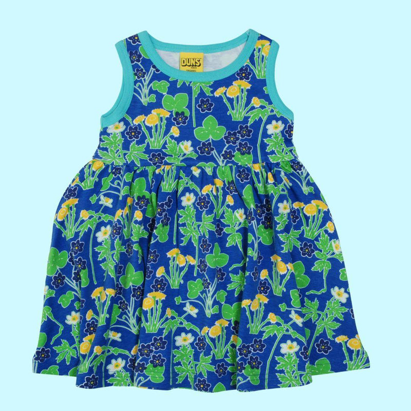 DUNS - Blue Coltsfoot - Sleeveless Gather Twirly Dress - ScandiBugs