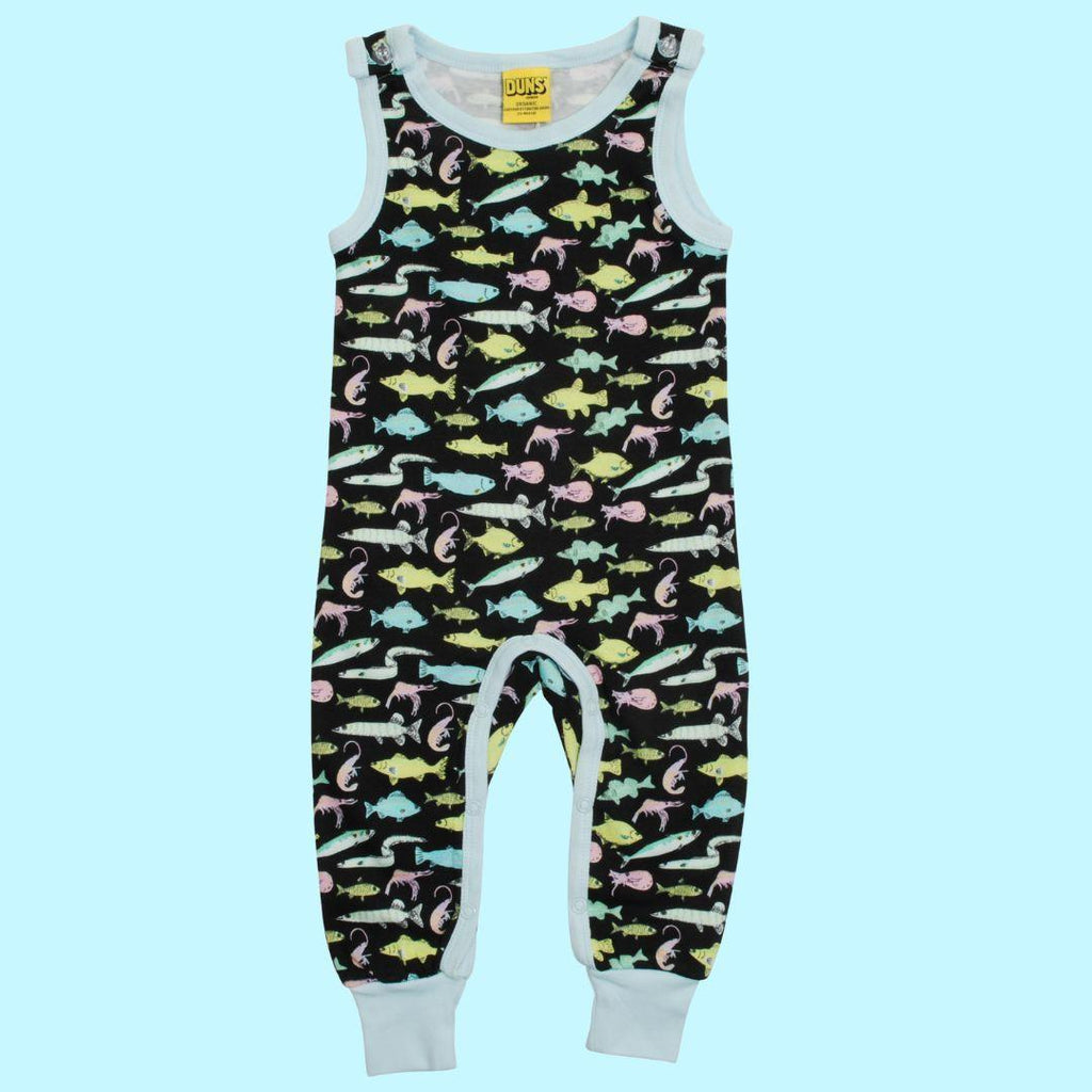 DUNS Fish Black - Dungarees - ScandiBugs