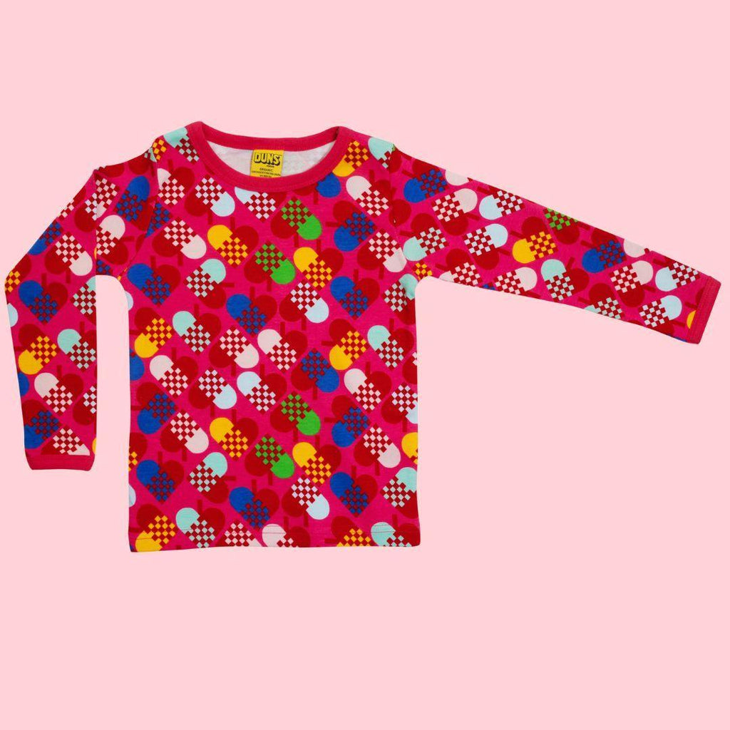 DUNS Hearts - Long Sleeve Top - ScandiBugs