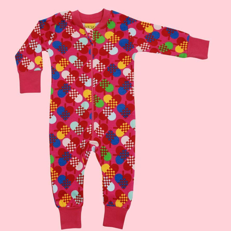 DUNS Hearts - Long Sleeve Zip Suit - ScandiBugs