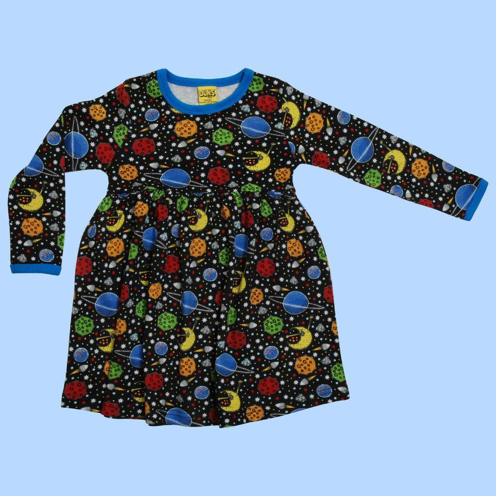 DUNS Space - Long Sleeve Gather Twirly Dress - ScandiBugs