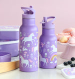A Little Lovely Company - XL Stainless Steel Drink / Water Bottle: Unicorn Dreams
