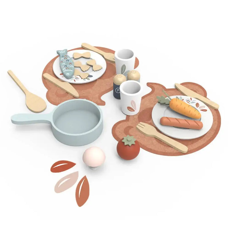 Speedy Monkey Wooden Dining Set with 19 Accessories