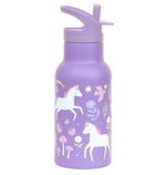 A Little Lovely Company - Kids Stainless Steel Drink / Water Bottle: Unicorn dreams