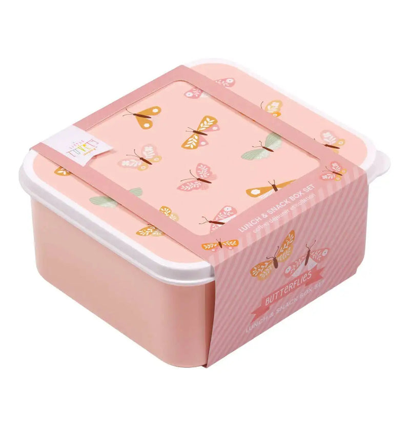 A Little Lovely Company - Lunch & Snack Box Set: Butterflies