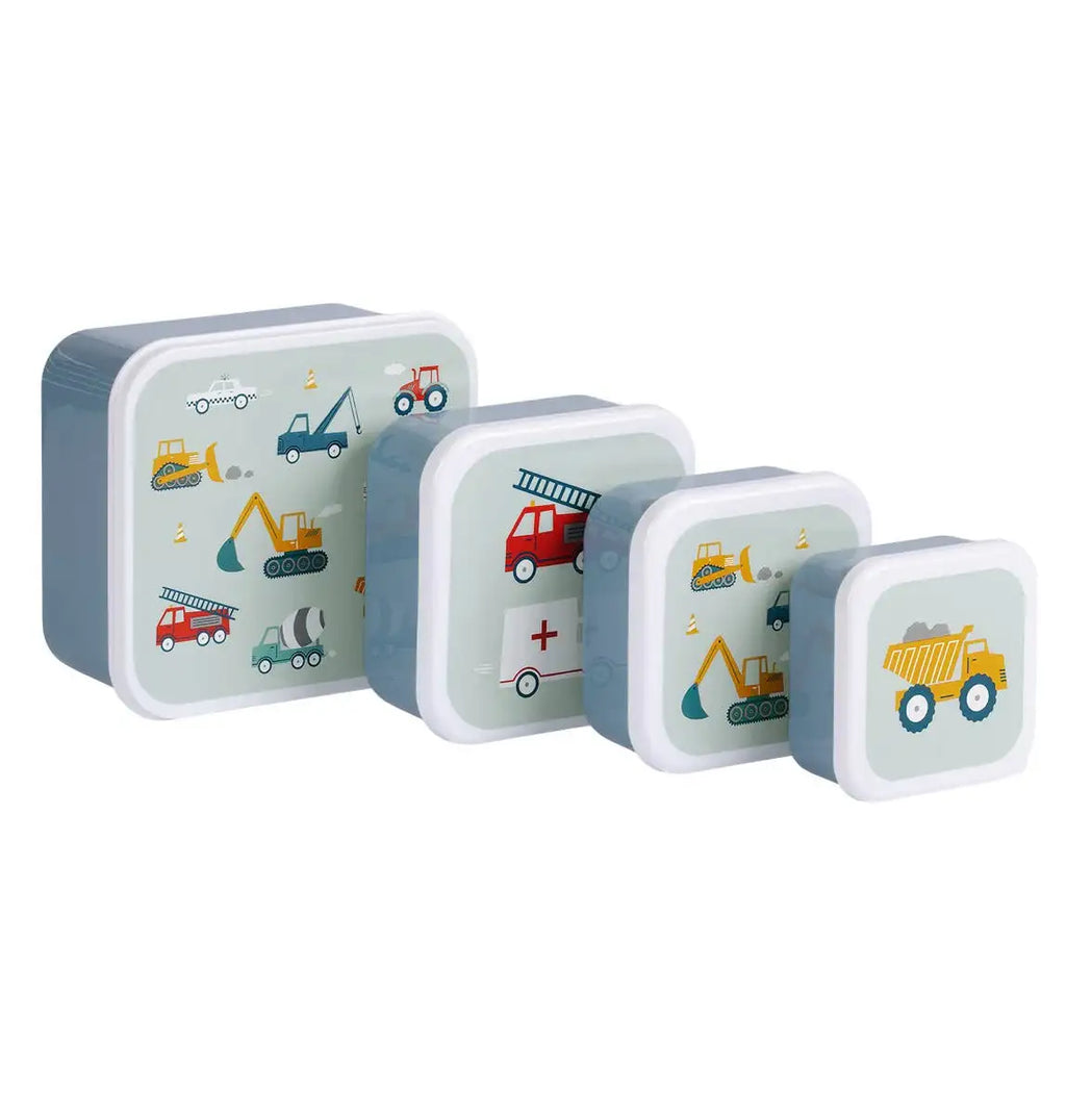 A Little Lovely Company - Lunch & Snack Box Set: Vehicles