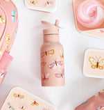 A Little Lovely Company Kids Stainless Steel Drink / Water Bottle: Butterflies