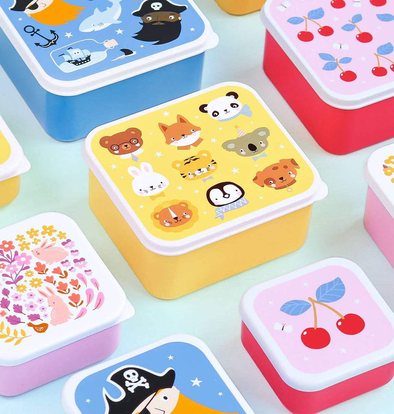 A Little Lovely Company - Lunch & Snack Box Set: Animal friends