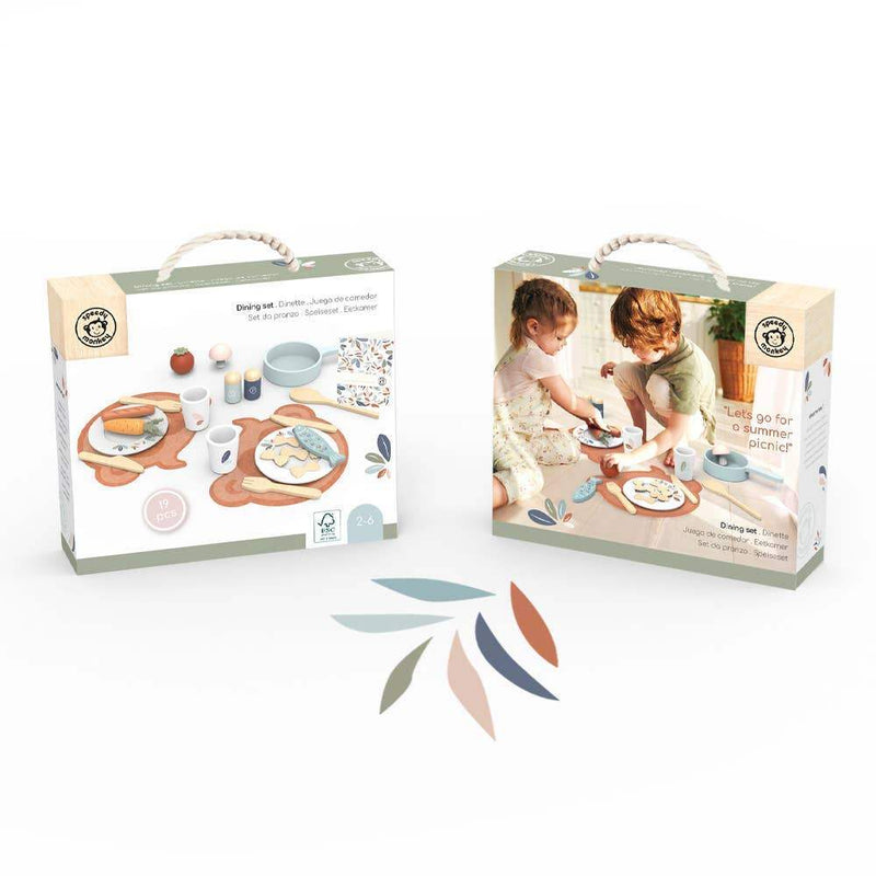 Speedy Monkey Wooden Dining Set with 19 Accessories