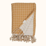 Fabelab Grid Baby Blanket - Ochre - ScandiBugs