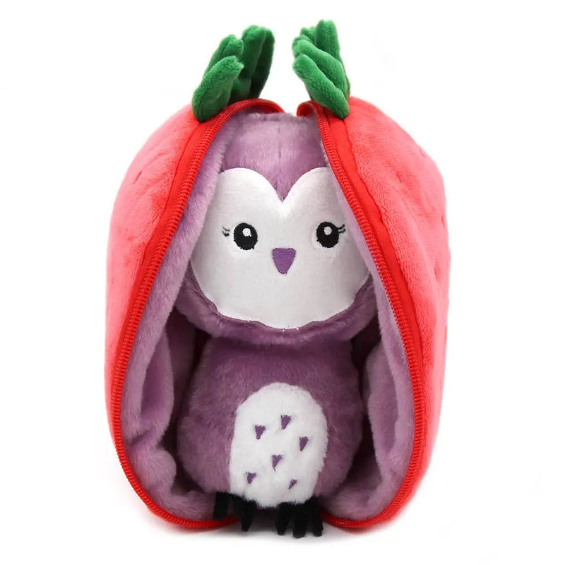 Flipetz the 2-in-1 Plush Toy - Sorbet the Owl/Strawberry
