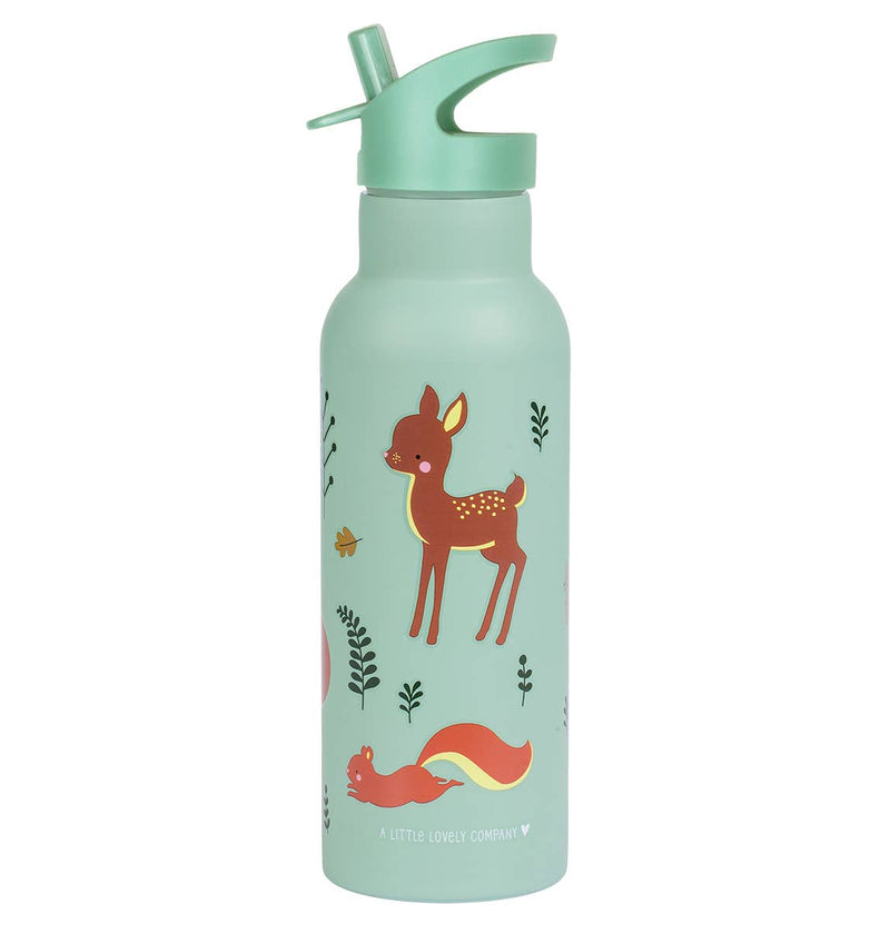 A Little Lovely Company - XL Stainless Steel Drink / Water bottle: Forest friends
