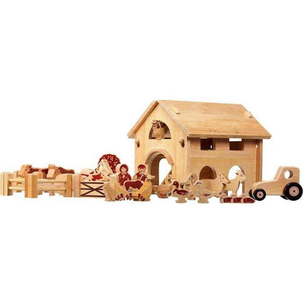 Lanka Kade Deluxe Farm Barn Set with Natural Characters - ScandiBugs