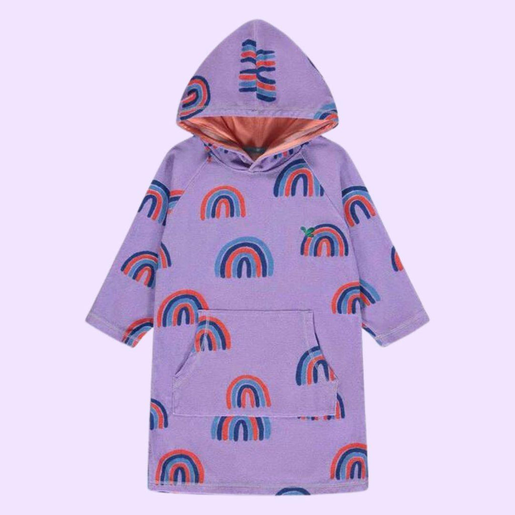 Muddy Puddles Towelling Poncho - Lilac Rainbow - ScandiBugs