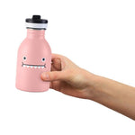 Noodoll Stainless Steel Bottle - Miss Dino - Rose Pink - ScandiBugs