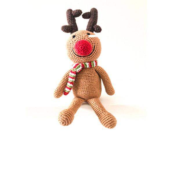 Pebble Large Doll - Rudolph Rattle - ScandiBugs