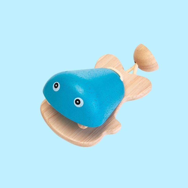 Plan Toys Fish Castanet - Blue - ScandiBugs
