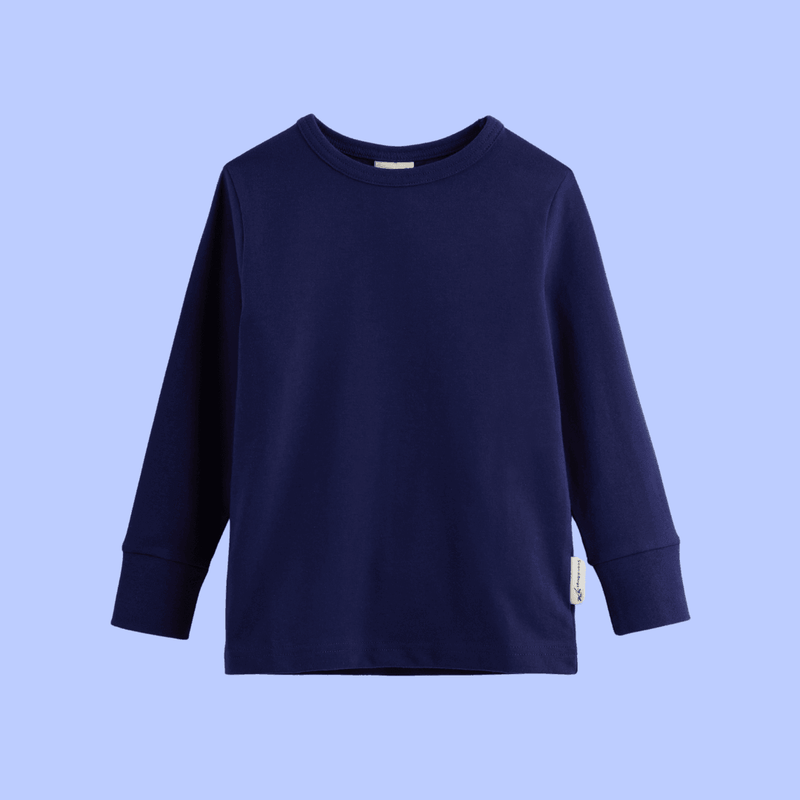 ScandiBugs Own Label Organic Long Sleeve Top - Deep Sea Navy - ScandiBugs