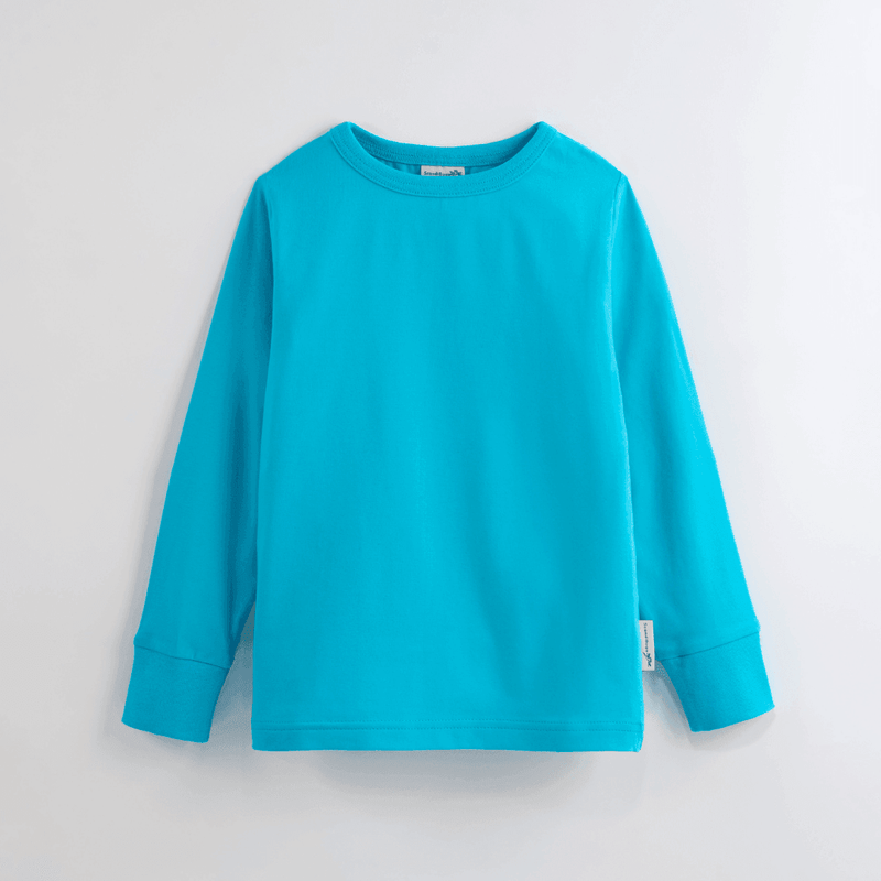 ScandiBugs Own Label Organic Long Sleeve Top - Tempting Turquoise - ScandiBugs