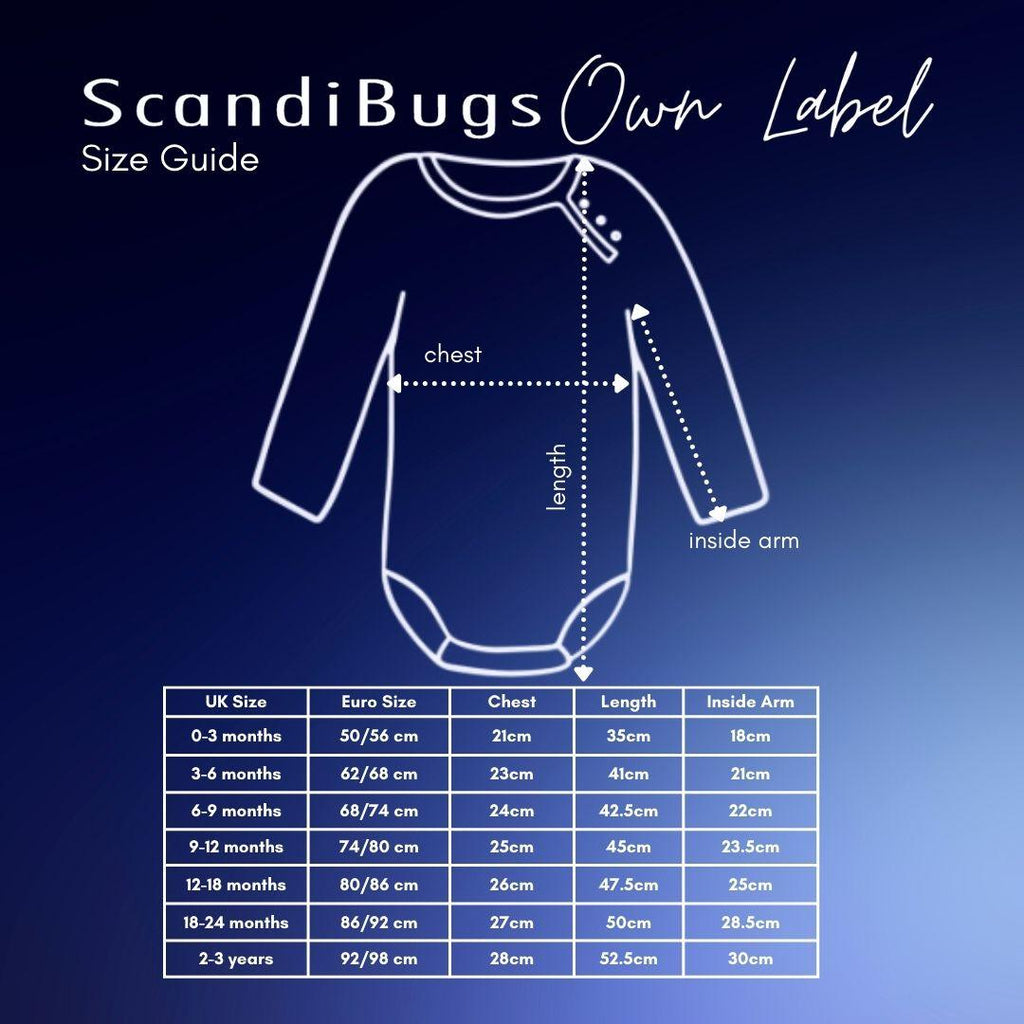ScandiBugs Own Label Organic Long Sleeve Vest - Deep Sea Navy - ScandiBugs
