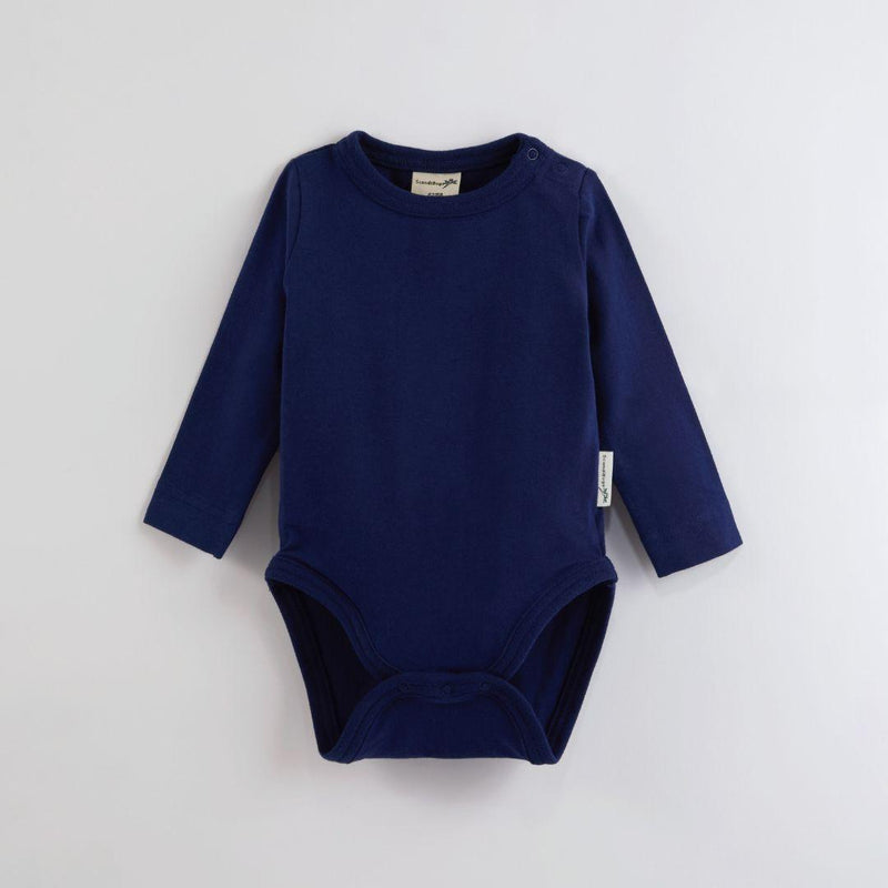 ScandiBugs Own Label Organic Long Sleeve Vest - Deep Sea Navy - ScandiBugs