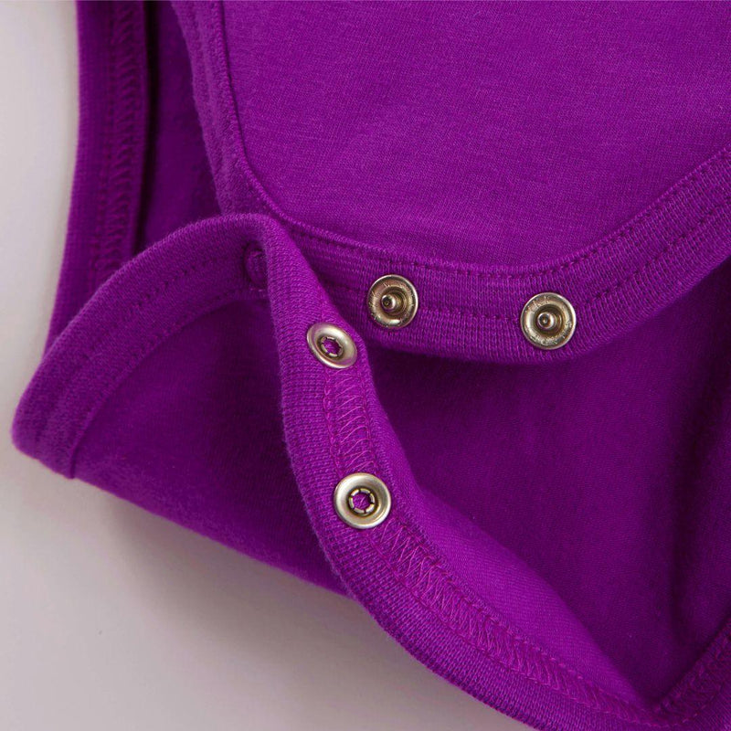 ScandiBugs Own Label Organic Long Sleeve Vest - Perfectly Purple - ScandiBugs