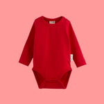 ScandiBugs Own Label Organic Long Sleeve Vest - Roaring Red - ScandiBugs